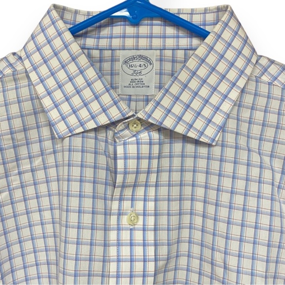 Brooks Brothers Milano Slim-Fit Non-Iron Button Down Shirt 16.5 - Picture 2 of 4